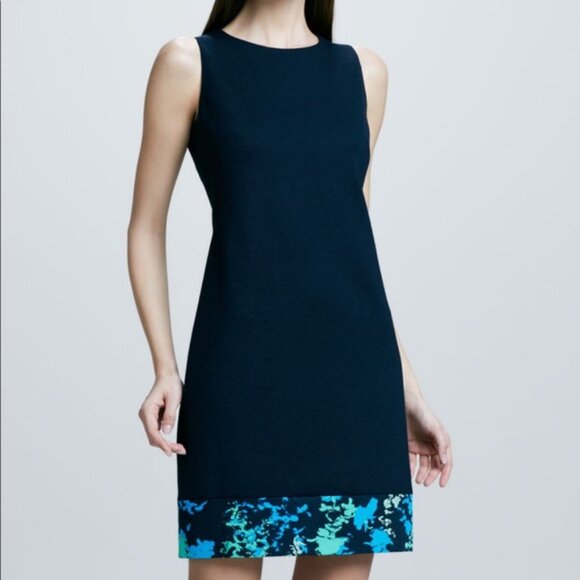 T Tahari Fran Navy and Gem Dress - Picture 1 of 7